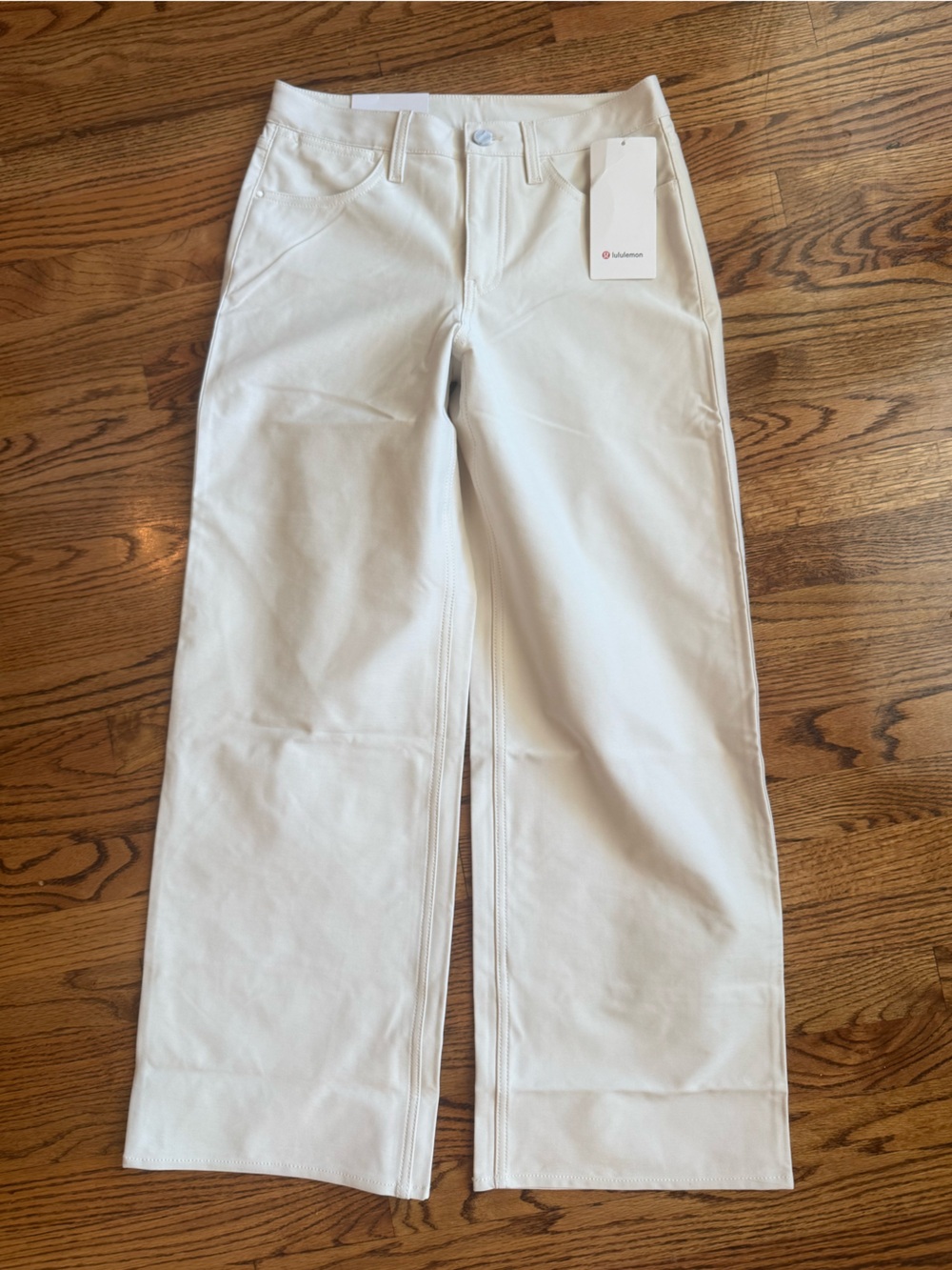 lululemon athletica Women's White Wide-Leg Chinos